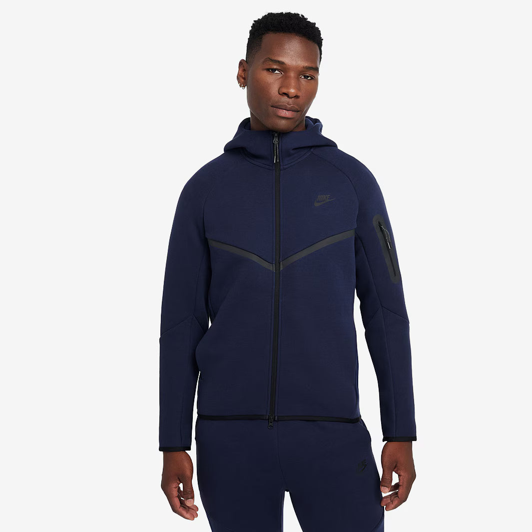 Nike Tech Fleece Full Zip Hoodie & Joggers Set Obsidian/Black 2025