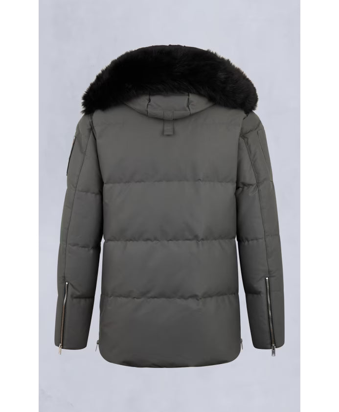 Moose Knuckles Shearling 3Q Detachable Original Jacket Grey