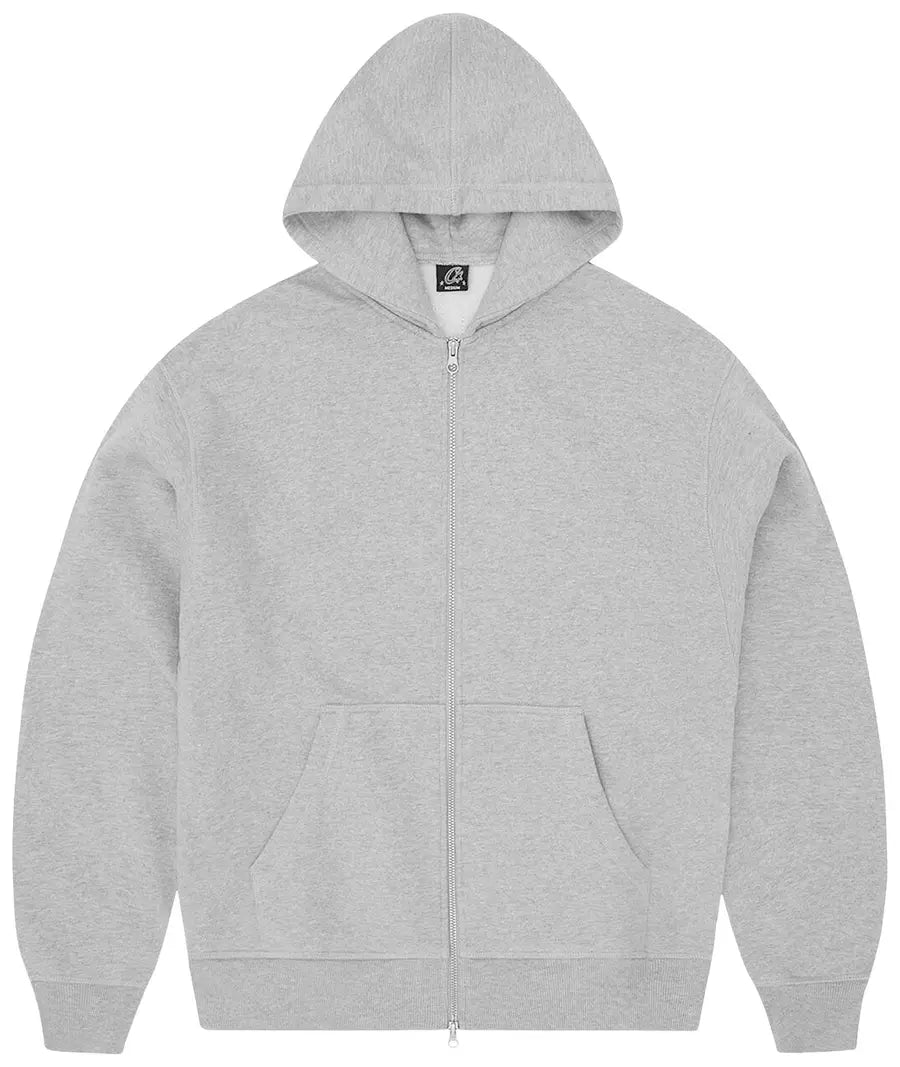 Corteiz Lundun Stitch Zip Hoodie 'Heather Grey'