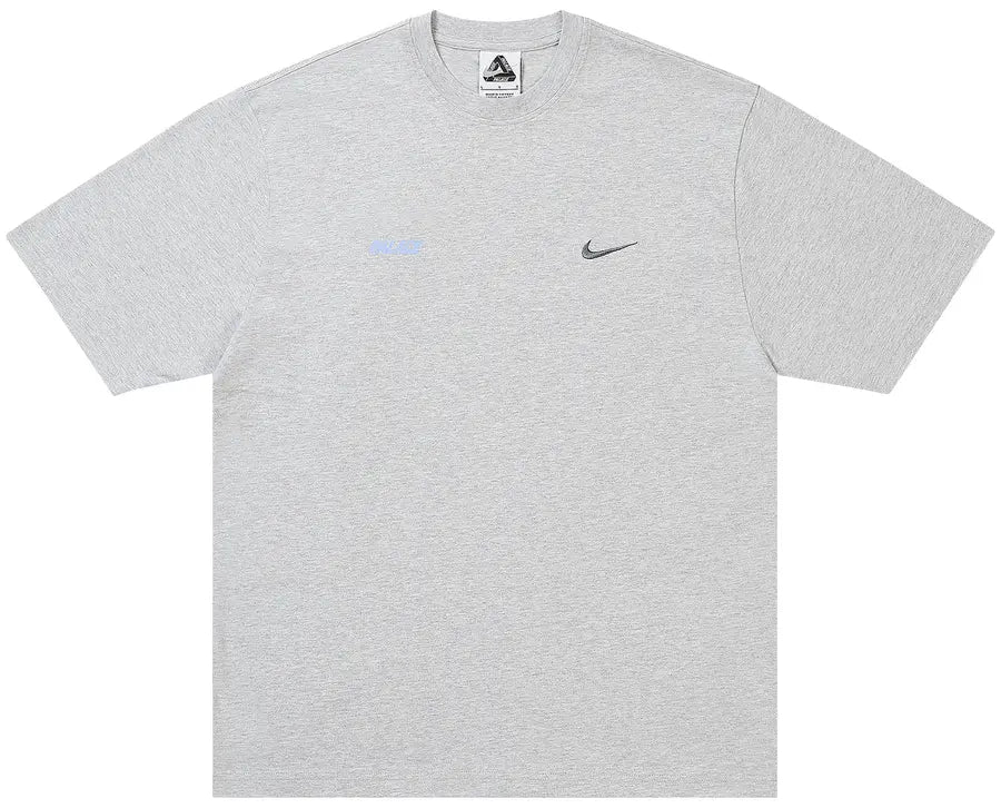 Palace x Nike Font Swoosh T-Shirt 'Grey Marl'