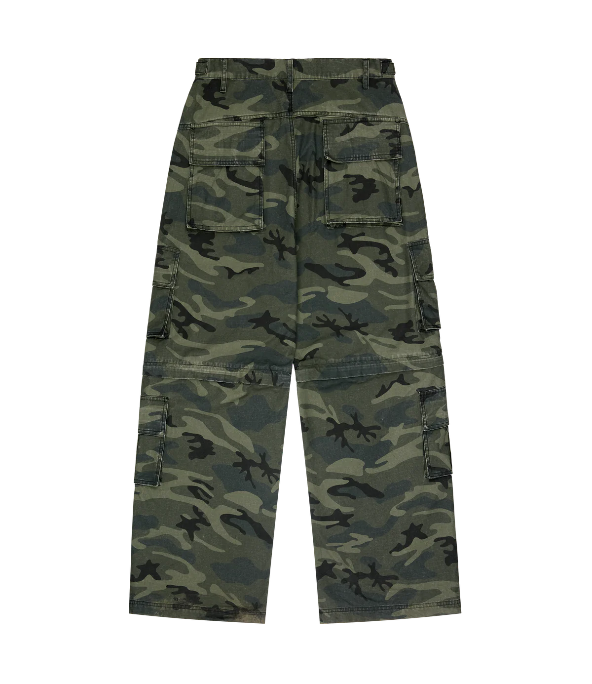 Broken 2-in-1 Star Camo Cargo Pants/Shorts - Star Camo Green