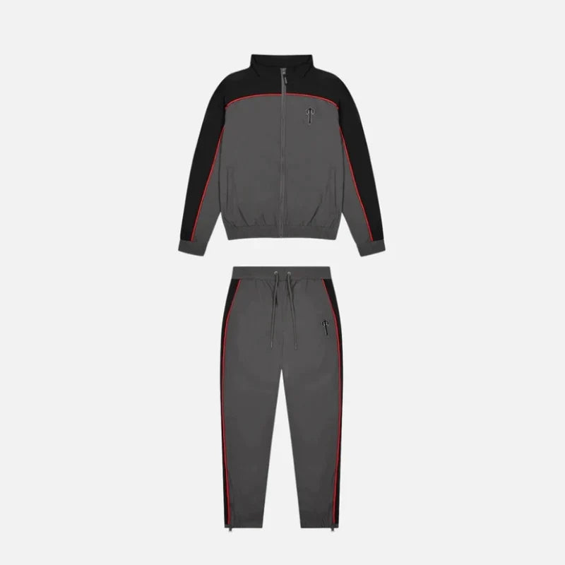 Trapstar Irongate T Shellsuit - Black/Red