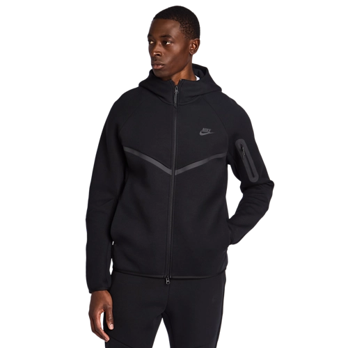 Nike Tech Fleece Full Zip Hoodie Black/Black 2025