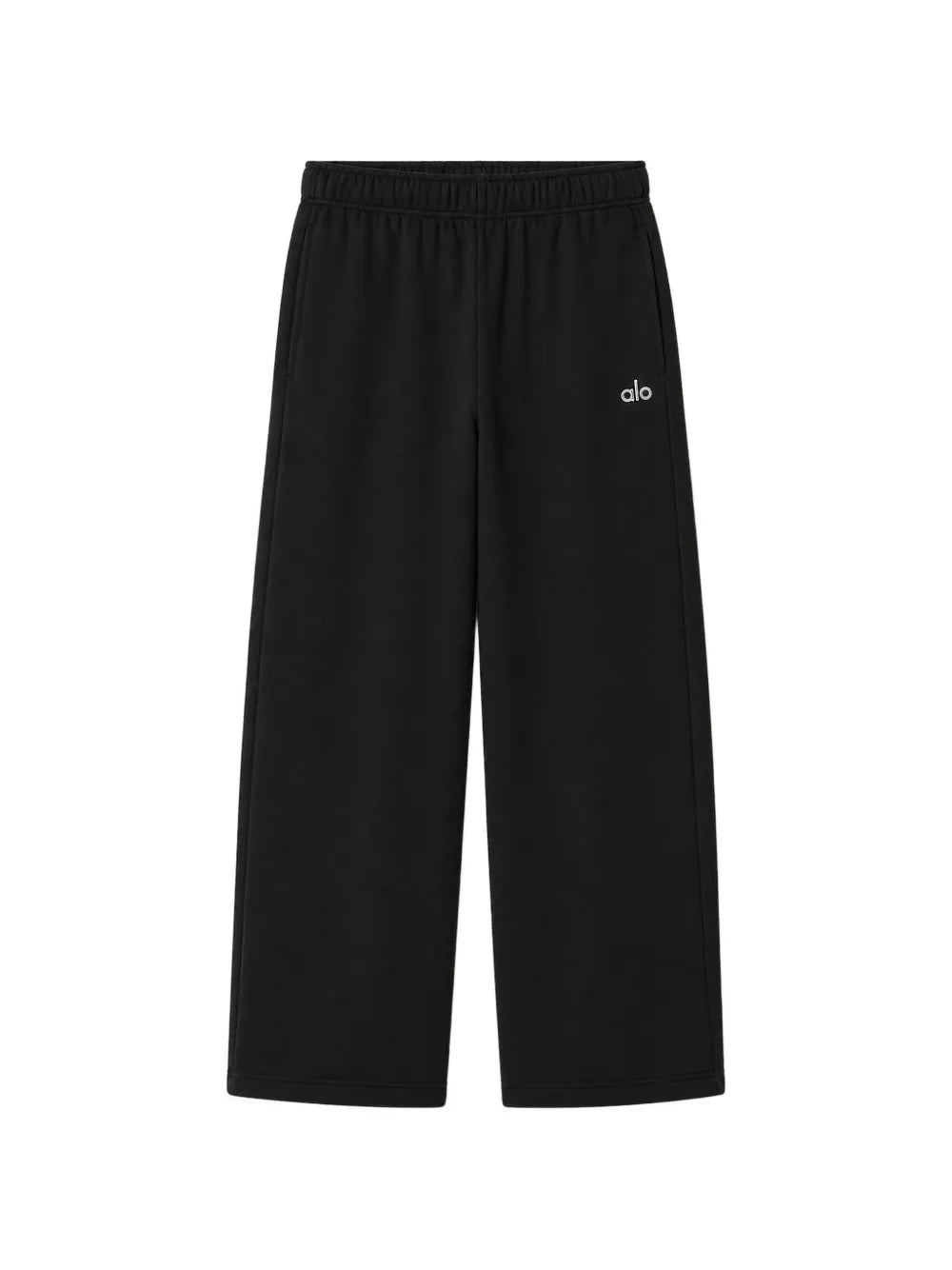 ALO YOGA ACCOLADE STRAIGHT LEG BLACK SWEATPANTS