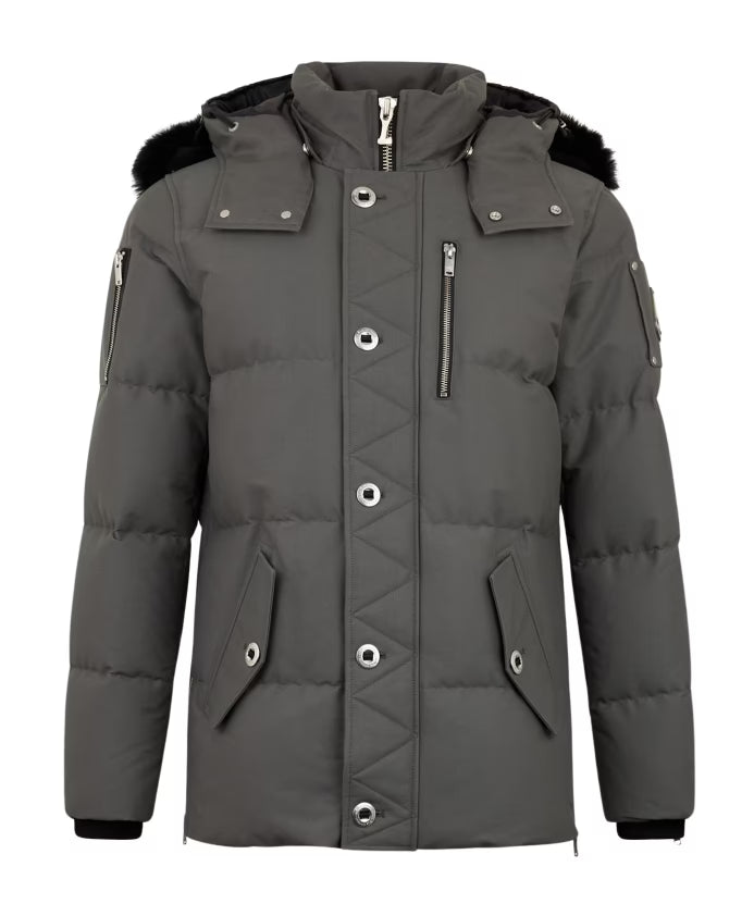 Moose Knuckles Shearling 3Q Detachable Original Jacket Grey