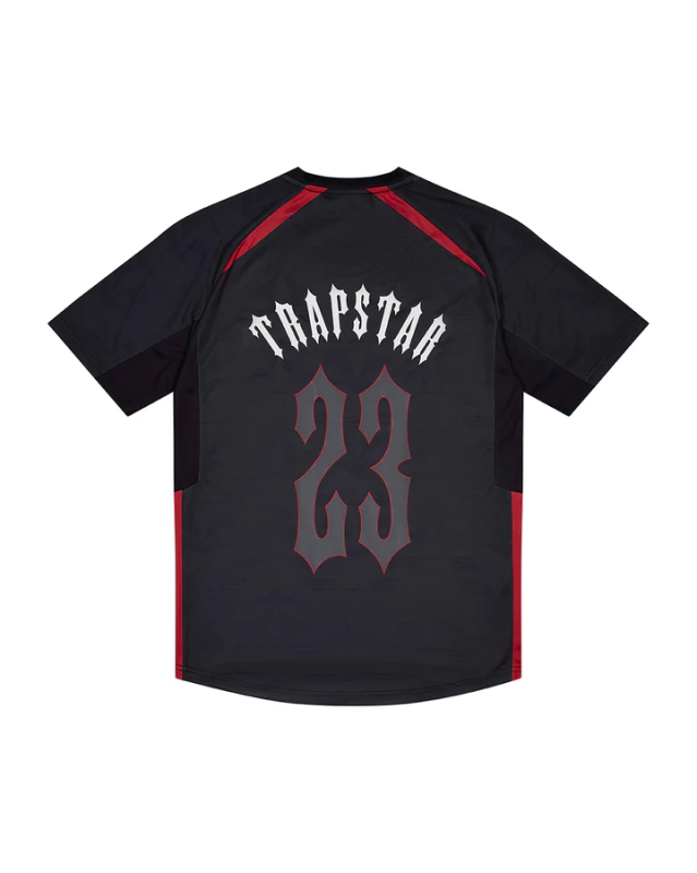 Trapstar Irongate Football Jersey – Black/Red