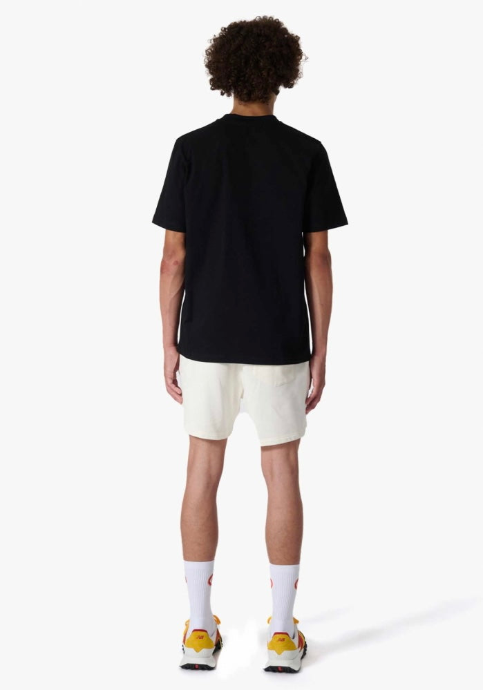 CASABLANCA TENNIS CLUB ICON PRINTED ORGANIC COTTON BLACK T SHIRT