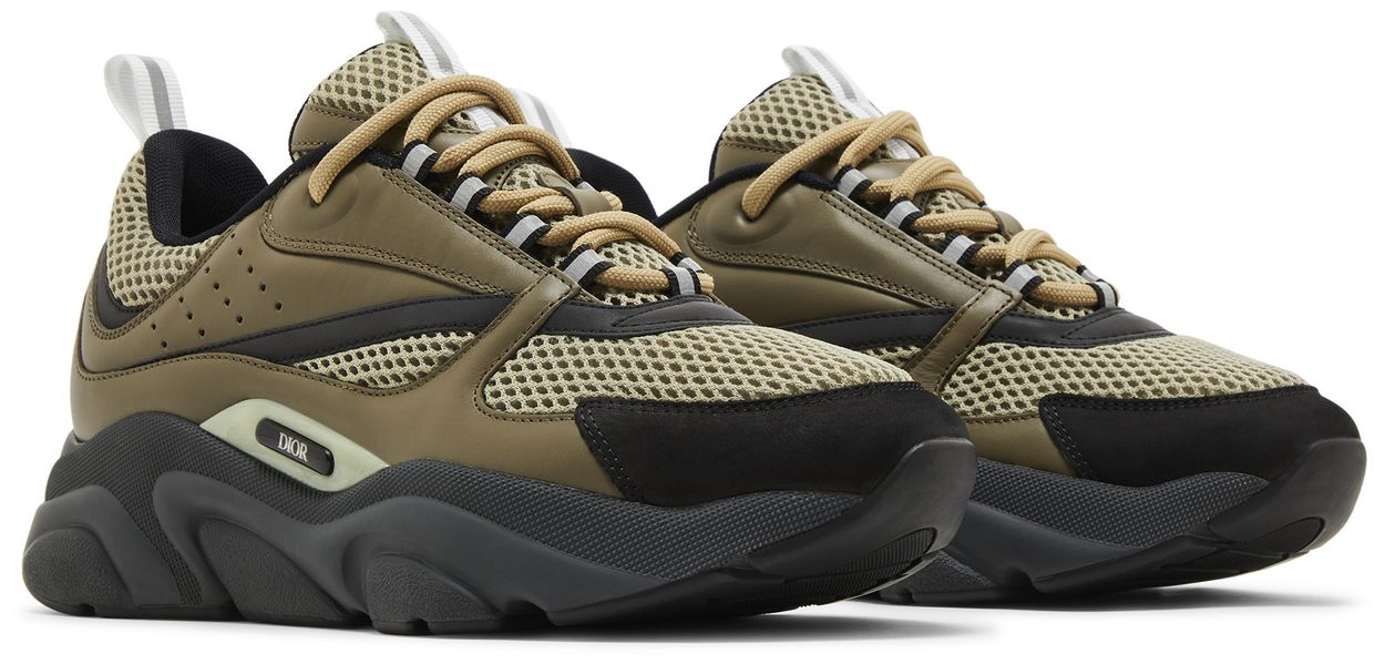 DIOR B22 KHAKI CALFSKIN TRAINER
