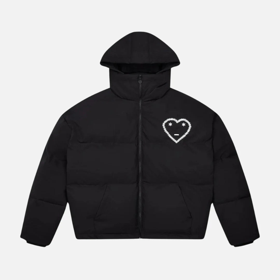 CARSICKO LOGO PUFFER JACKET - BLACK