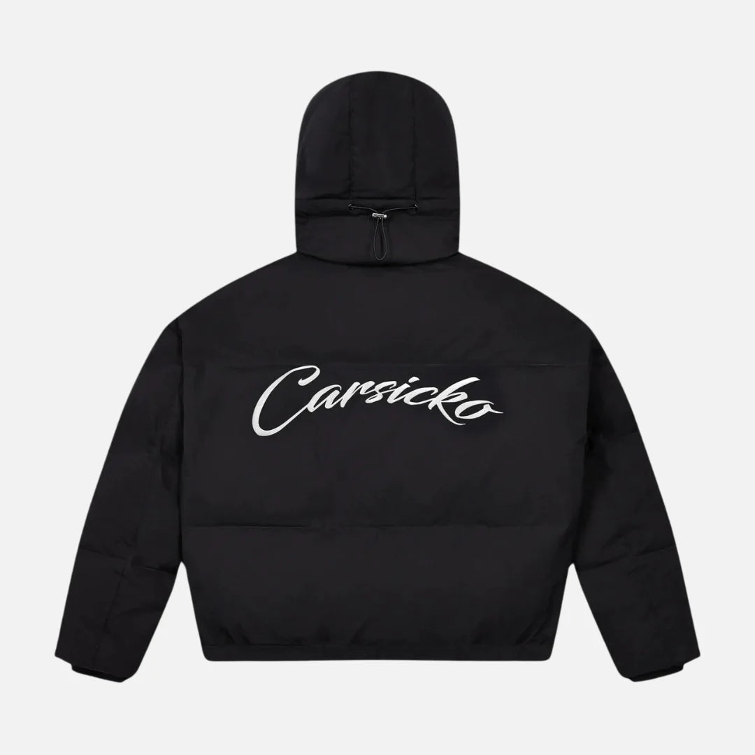 CARSICKO LOGO PUFFER JACKET - BLACK