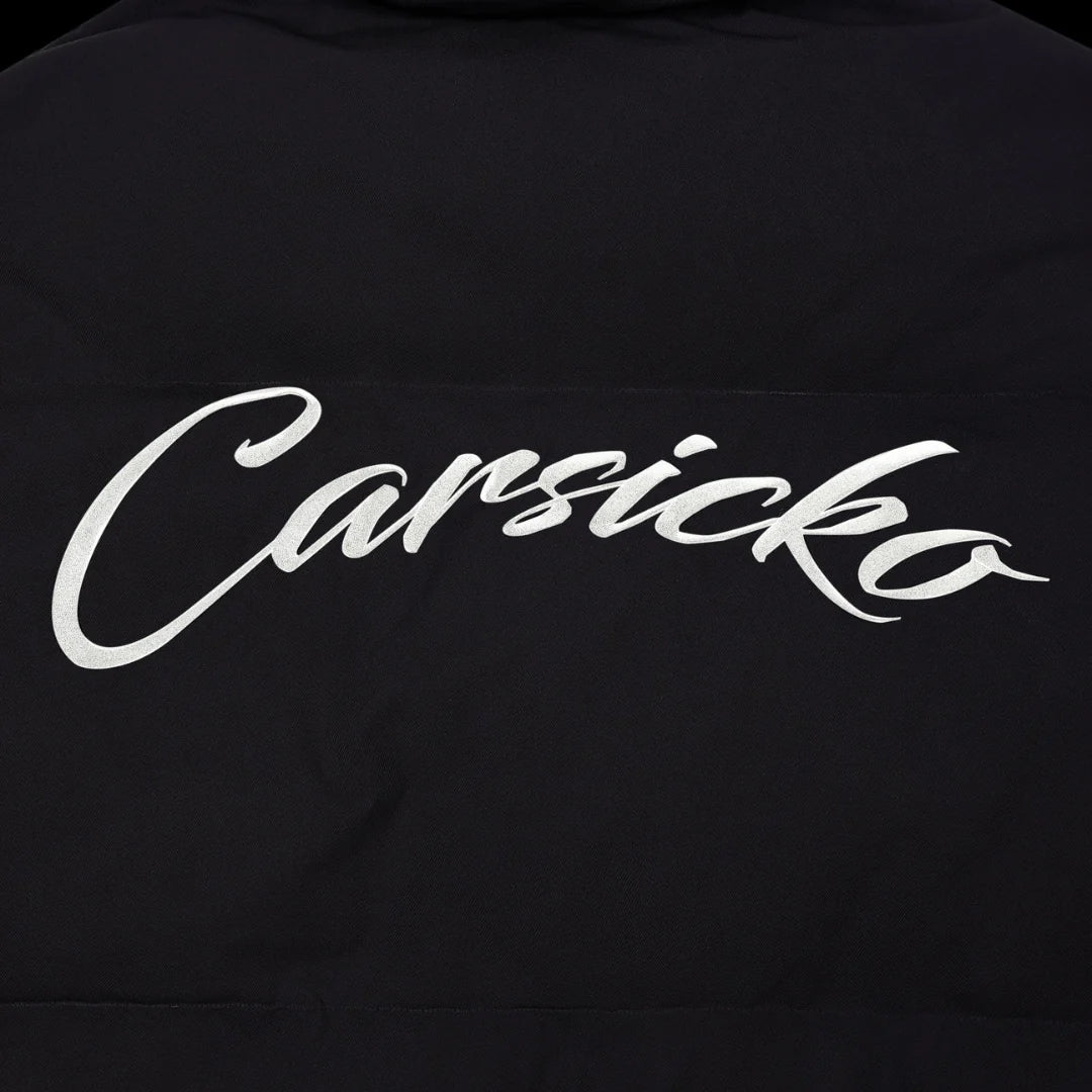 CARSICKO LOGO PUFFER JACKET - BLACK