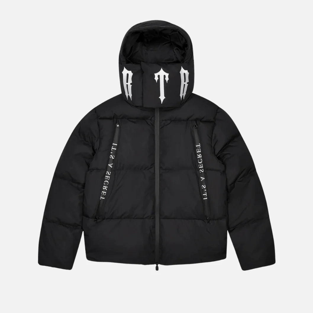TRAPSTAR IRONGATE COLLAR PUFFER JACKET - BLACK