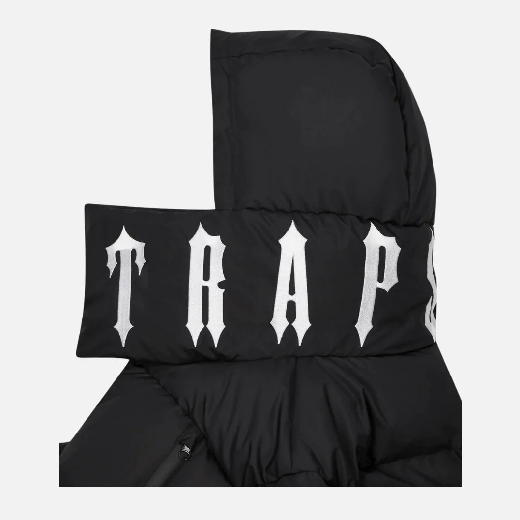 TRAPSTAR IRONGATE COLLAR PUFFER JACKET - BLACK