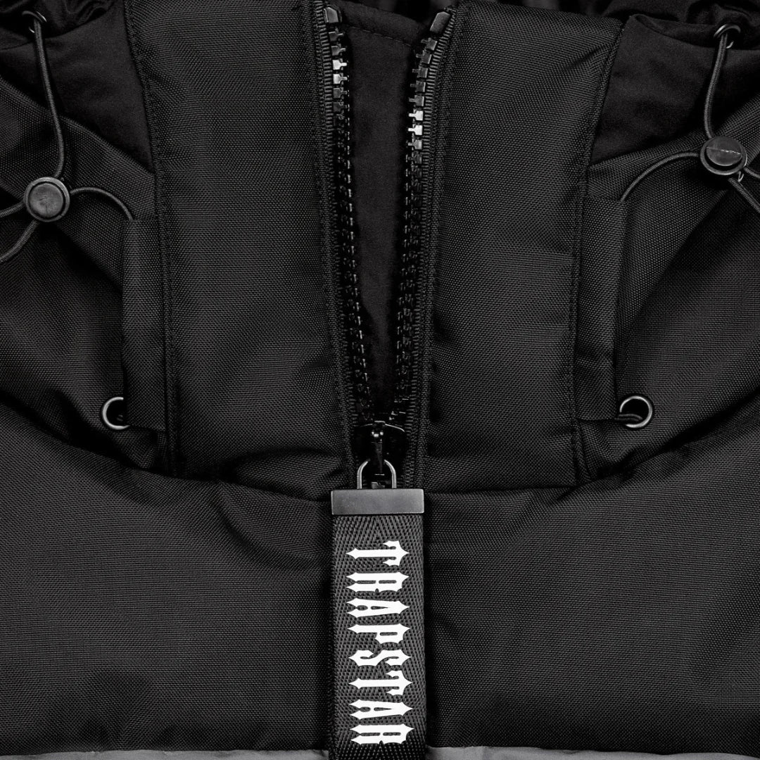 TRAPSTAR DECODED AW23 PUFFER - BLACK/GREY