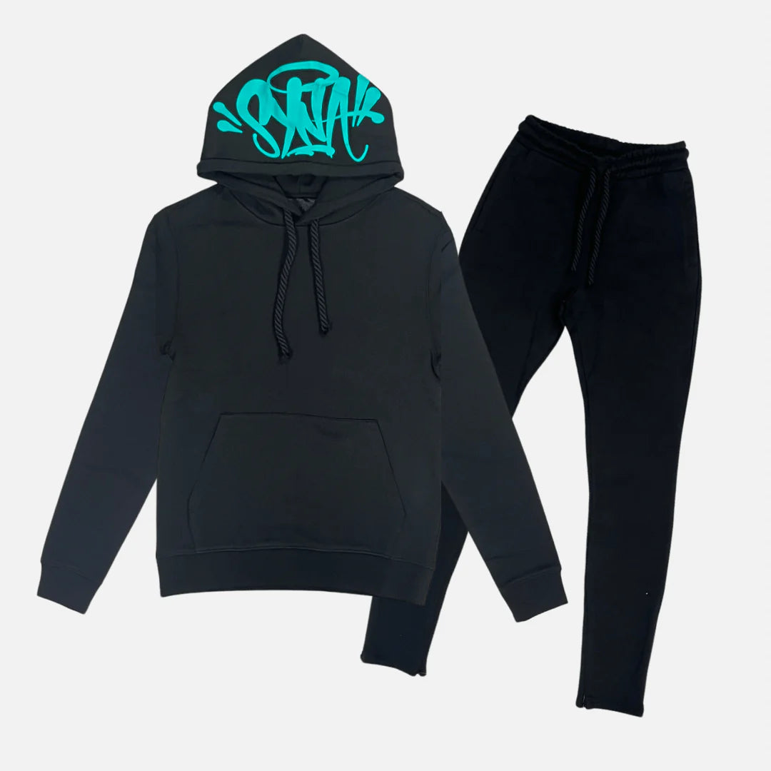 SYNA LOGO TRACKSUIT - BLACK / TEAL