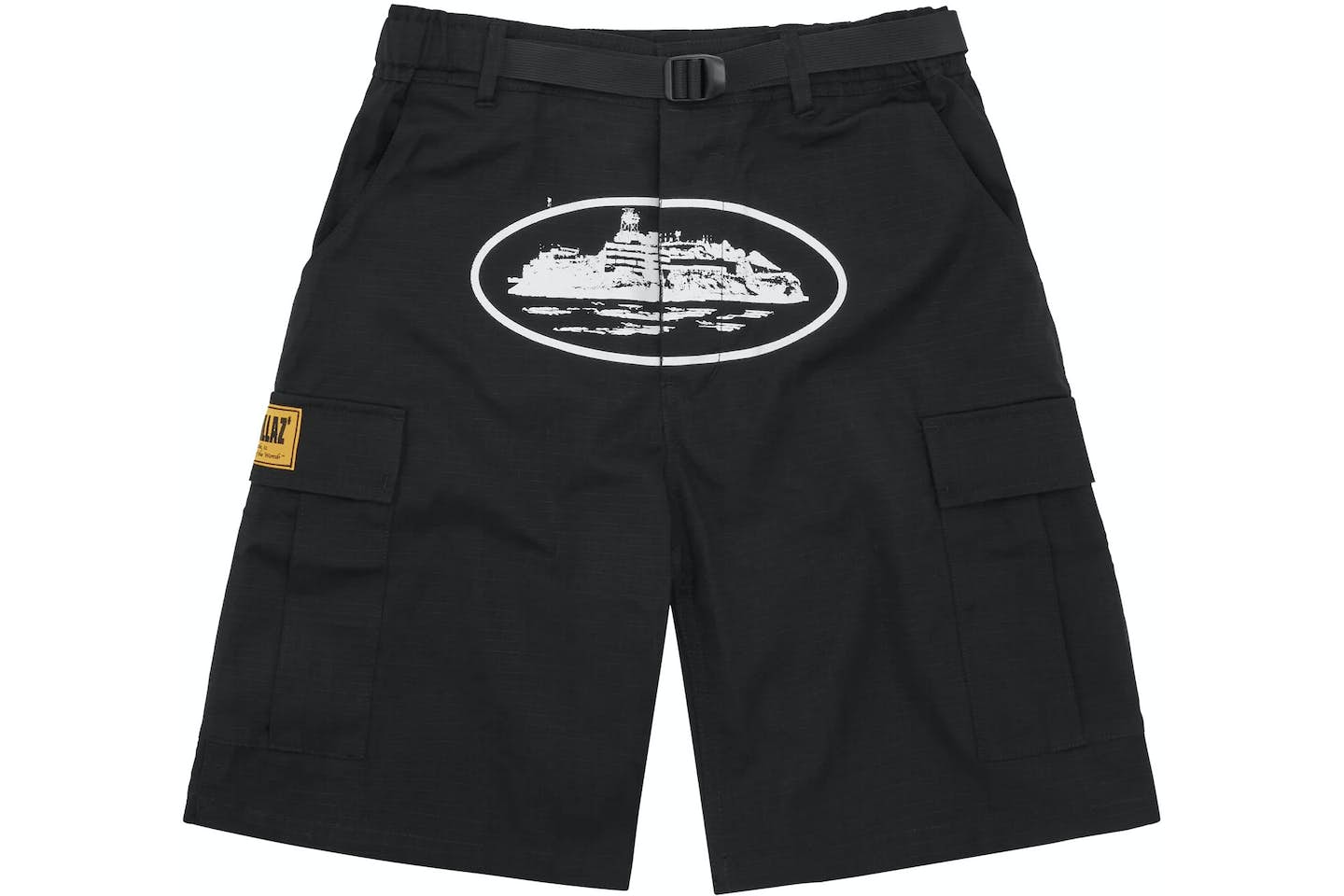 Corteiz Alcatraz Cargo Shorts Black