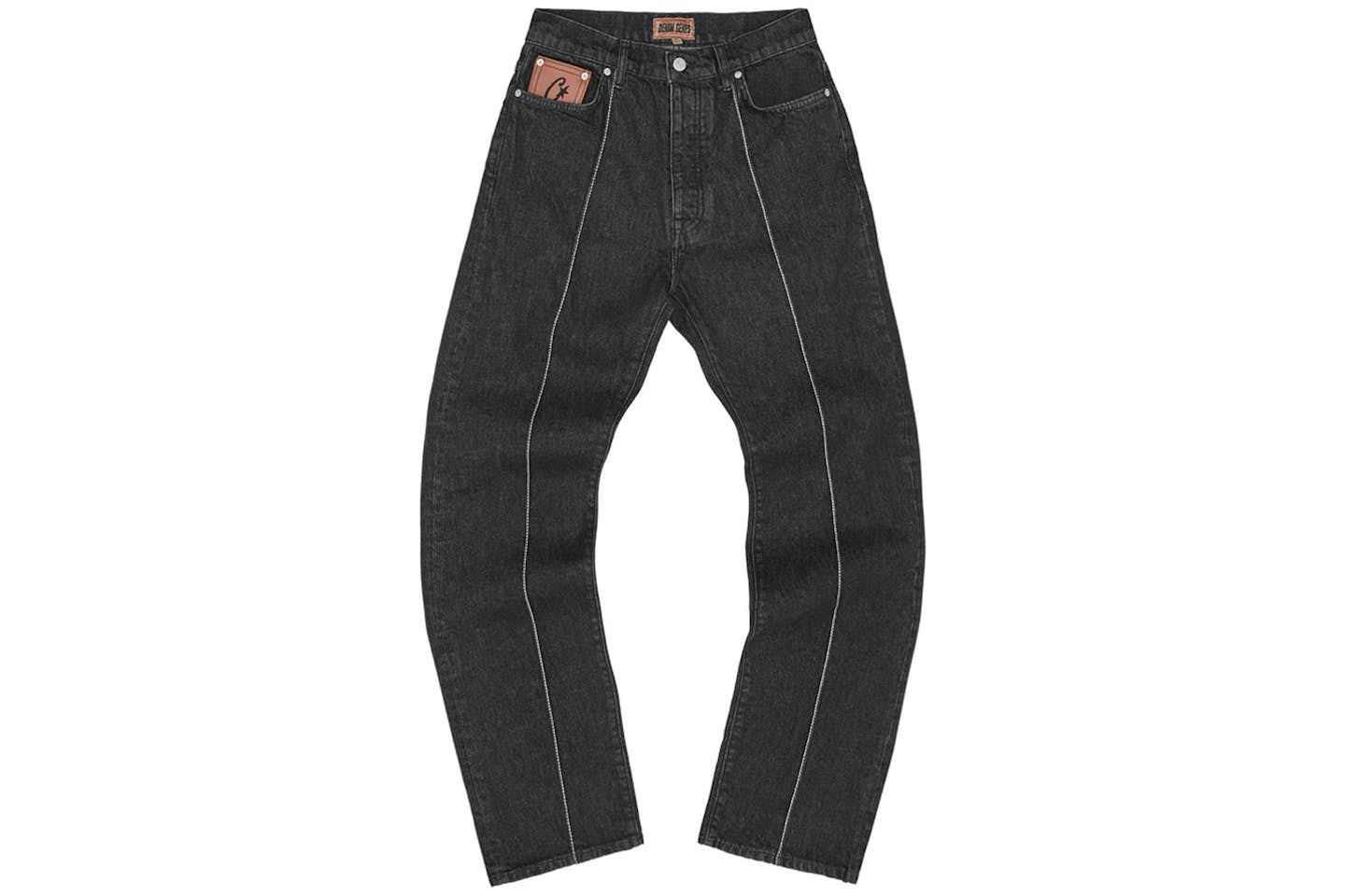 Corteiz C-Star Stitch-Down Jeans Black