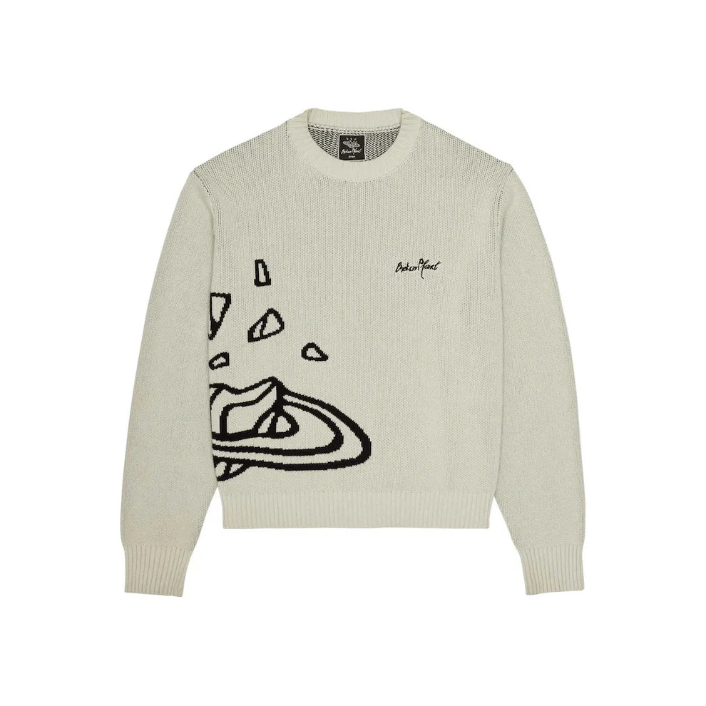BROKEN PLANET KNIT SWEATER BONE WHITE