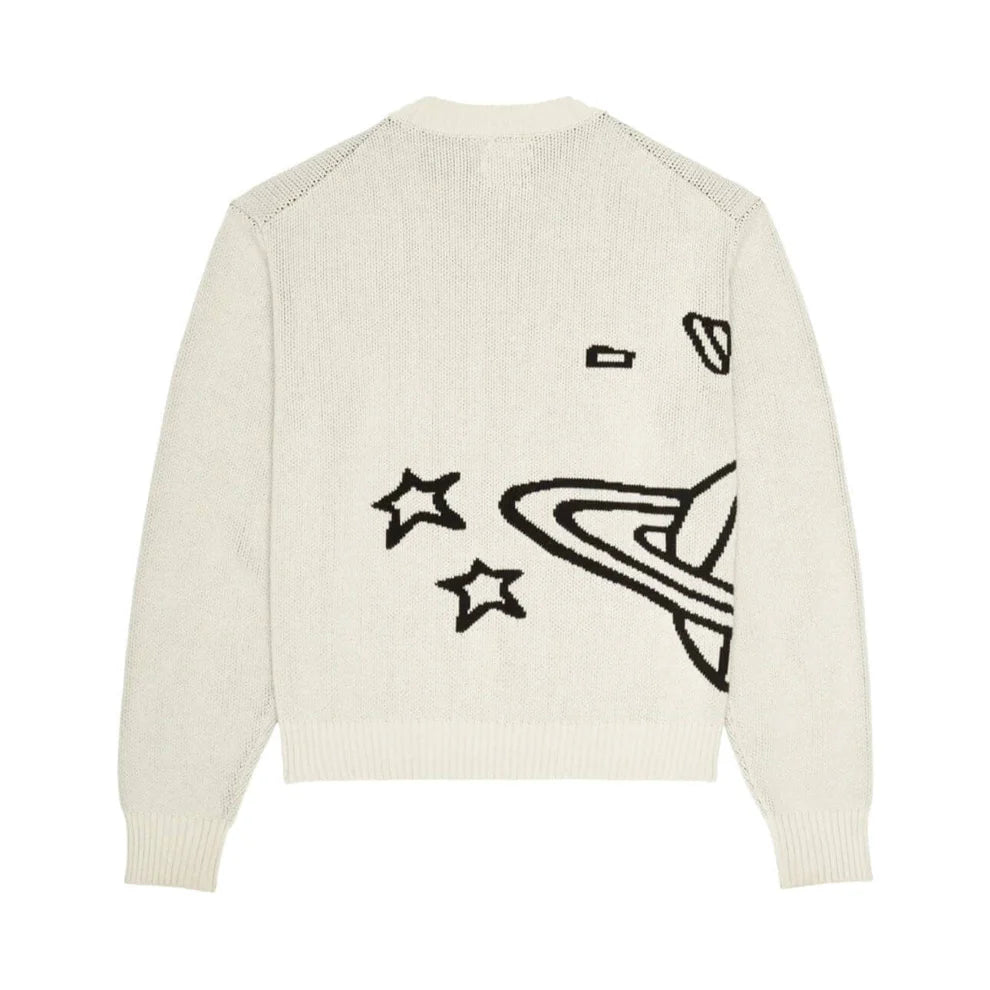 BROKEN PLANET KNIT SWEATER BONE WHITE