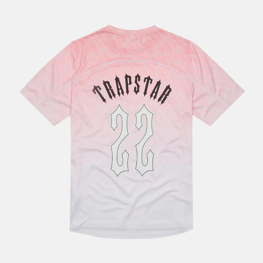 TRAPSTAR MONOGRAM T FOOTBALL JERSEY - DUSTY PINK