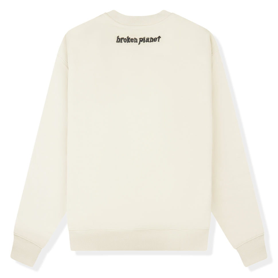 BROKEN PLANET FIND YOUR BALANCE BONE WHITE CREWNECK