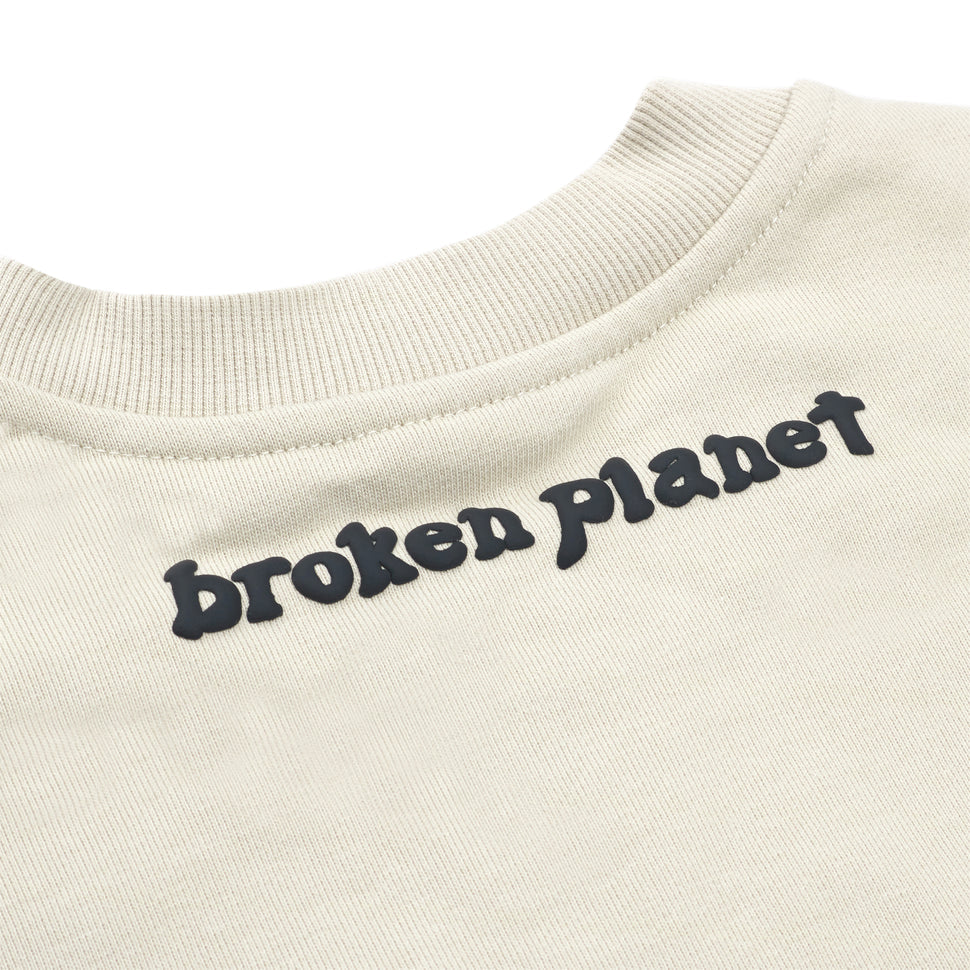 BROKEN PLANET FIND YOUR BALANCE BONE WHITE CREWNECK