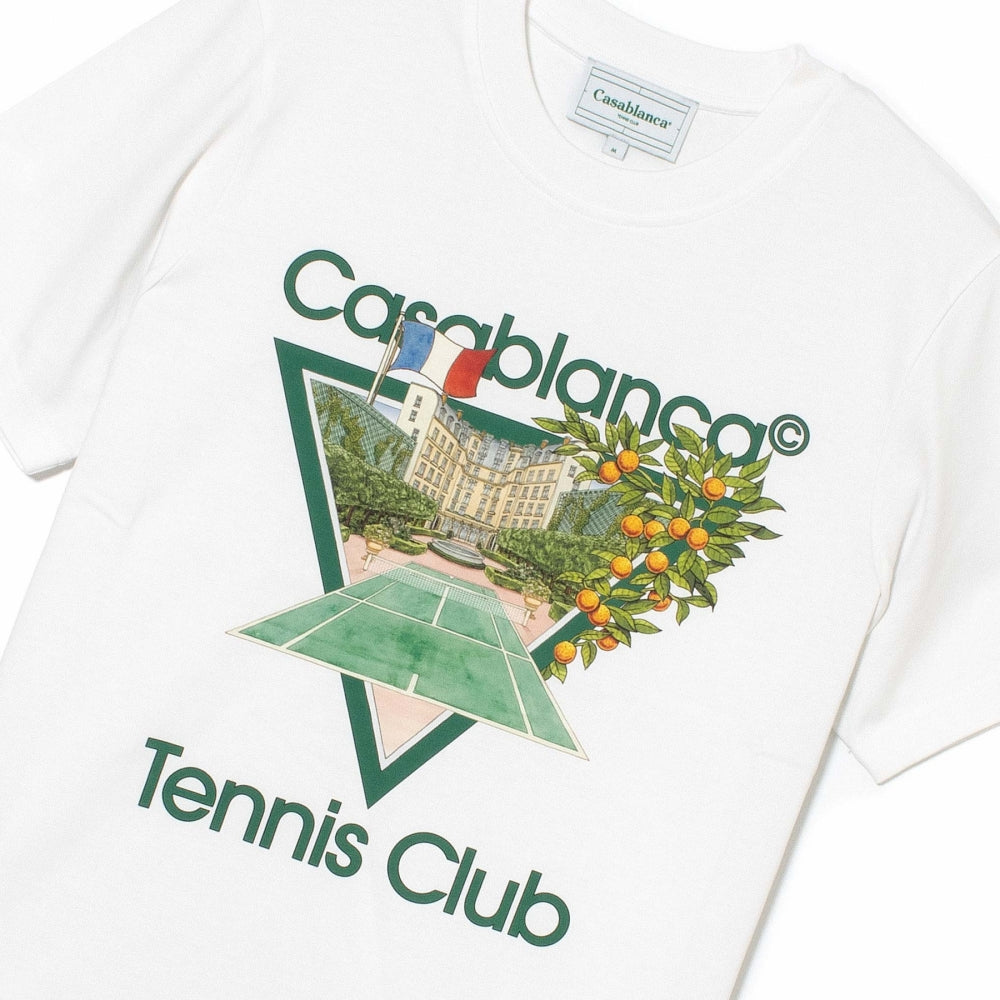 CASABLANCA TENNIS CLUB ICON T-SHIRT - WHITE