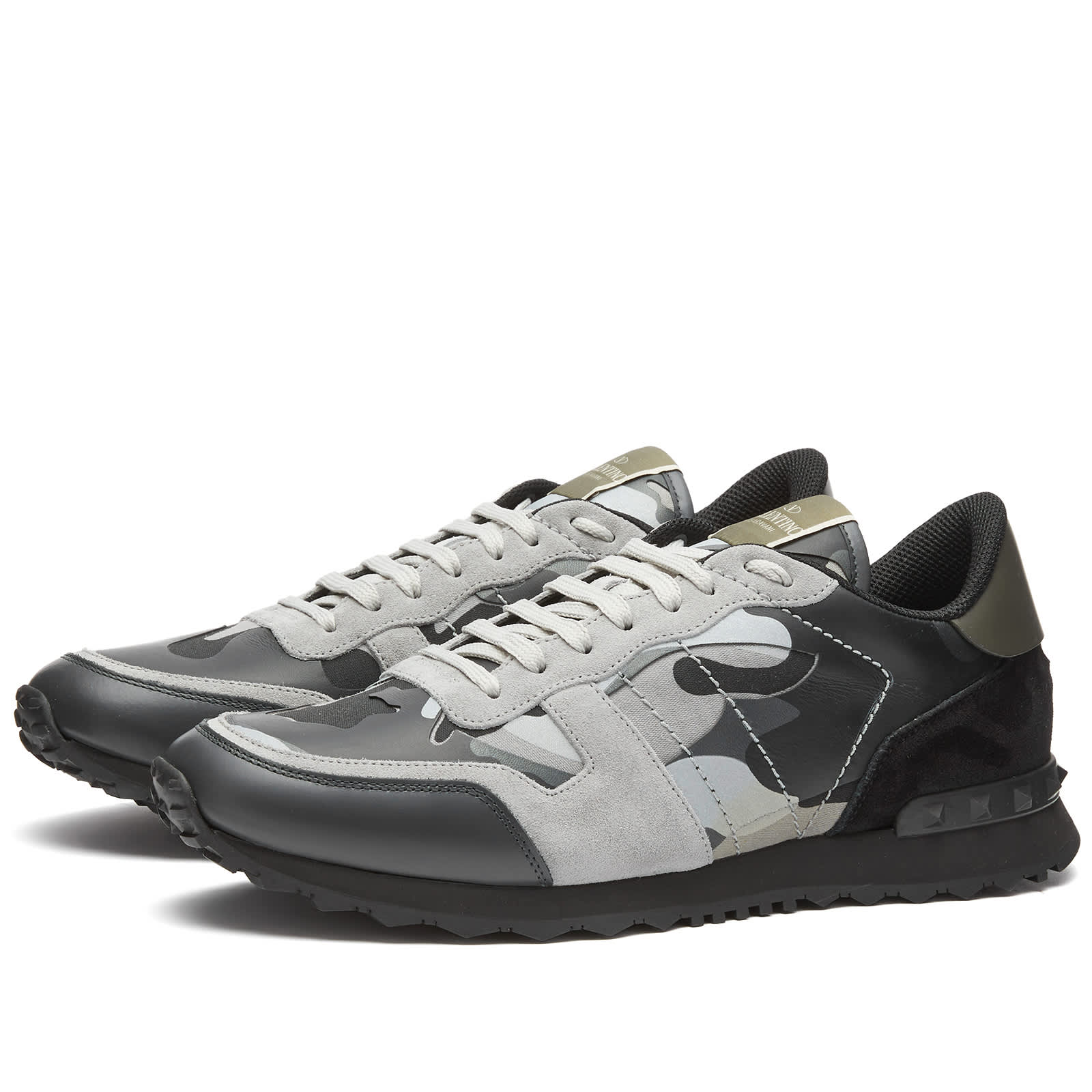 VALENTINO ROCKRUNNER SNEAKER - GREY & SILVER