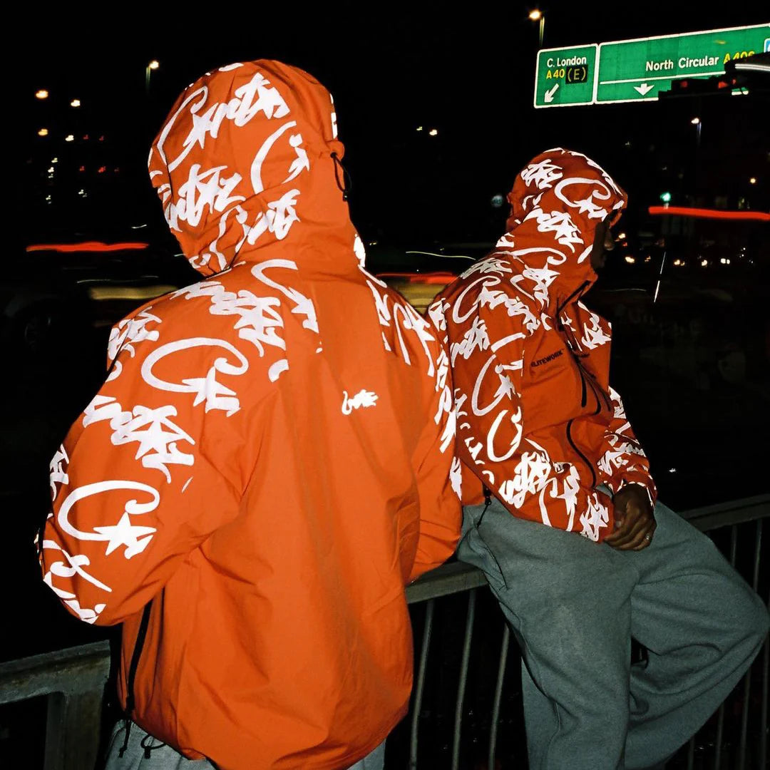 Corteiz Elitework Waterproof Shell Jacket - Orange