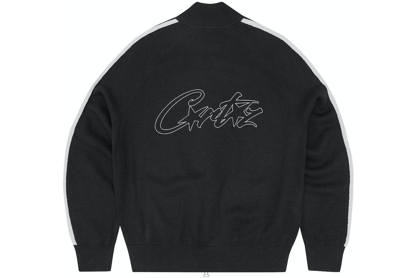 Corteiz Knit Zip Up Fleece - Black