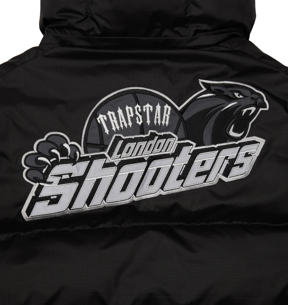 TRAPSTAR SHOOTERS HOODED PUFFER JACKET - BLACK / REFLECTIVE