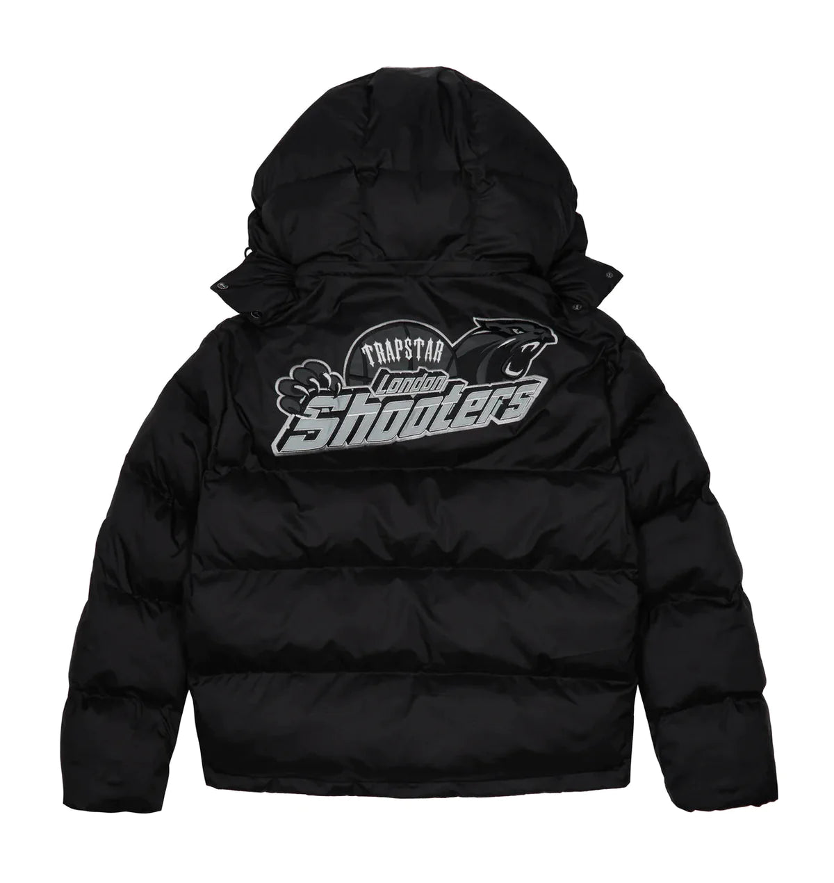 TRAPSTAR SHOOTERS HOODED PUFFER JACKET - BLACK / REFLECTIVE