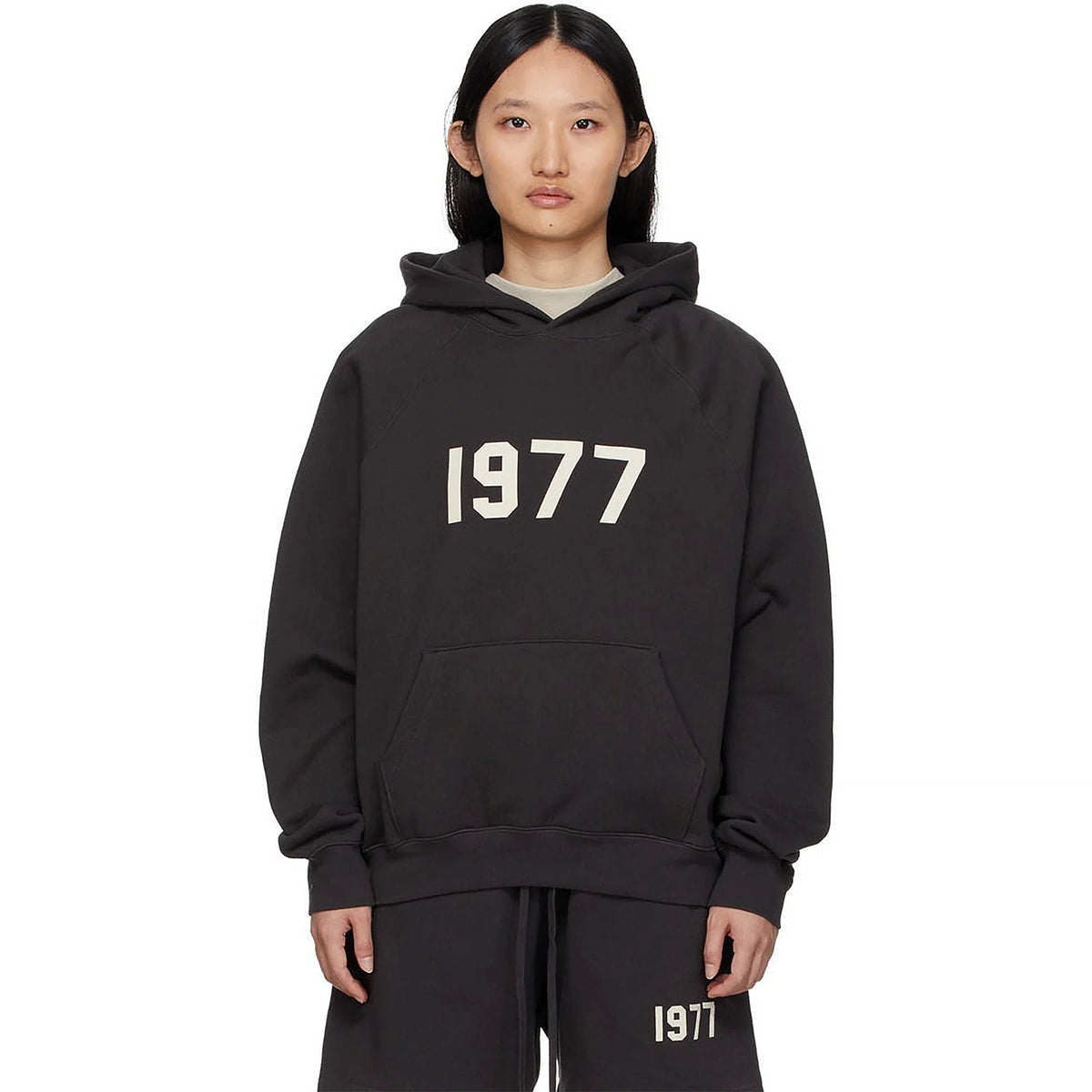 FEAR OF GOD ESSENTIALS 1977 IRON HOODIE (SS22)