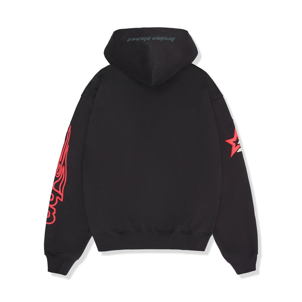 Broken Planet Performance Zip-Up Soot Black Hoodie