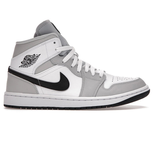 Air Jordan 1 Mid White Light Smoke Grey