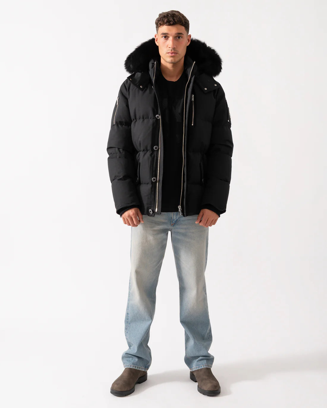 MOOSE KNUCKLE Original 3Q Shearling Jacket Black