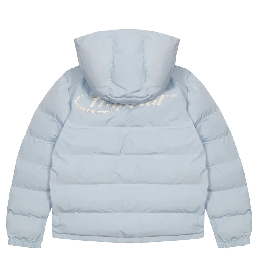 TRAPSTAR HYPERDRIVE DETACHABLE HOOD PUFFER JACKET - ICE BLUE