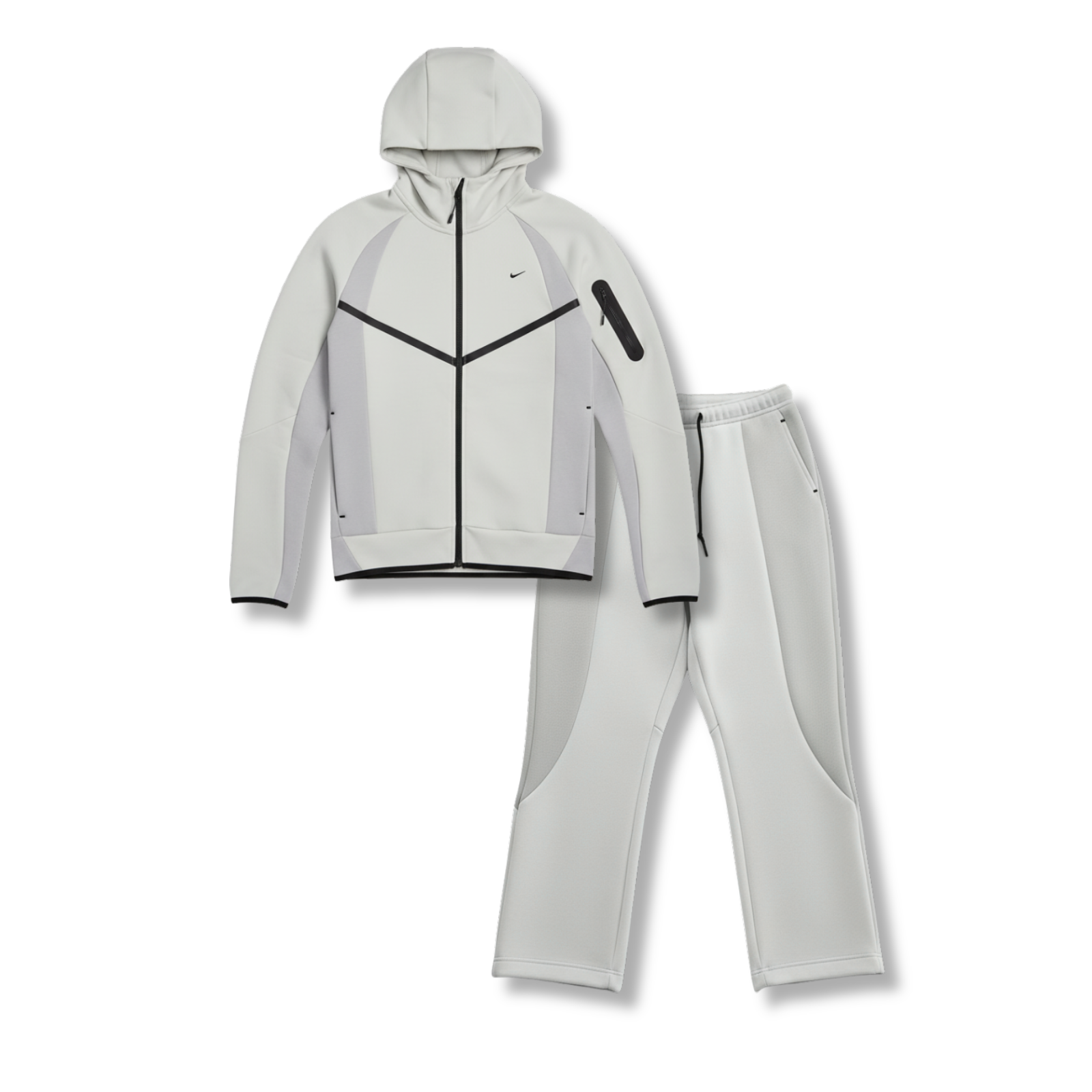 Nike Tech Fleece Full-Zip Windrunner & Joggers Set Cream/Grey