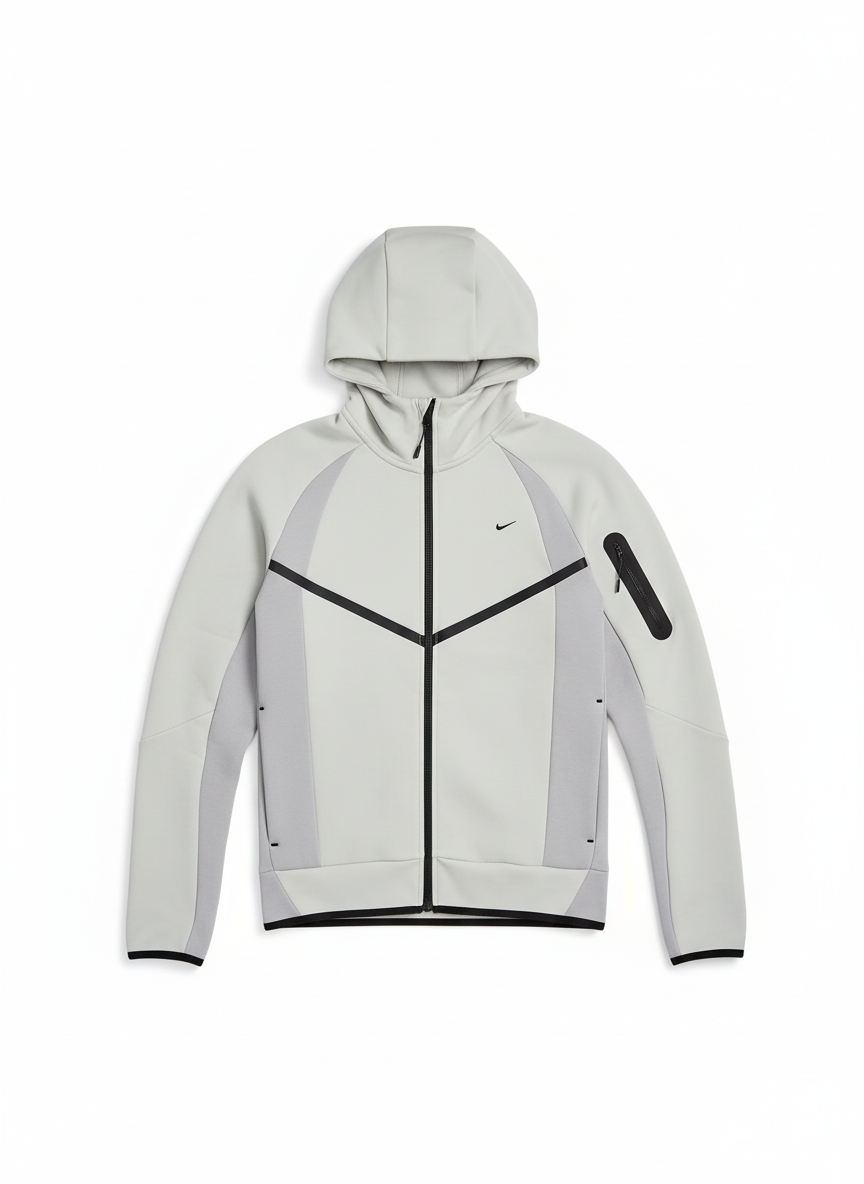 Nike Tech Windrunner Fleece Hoodie Cream/Grey