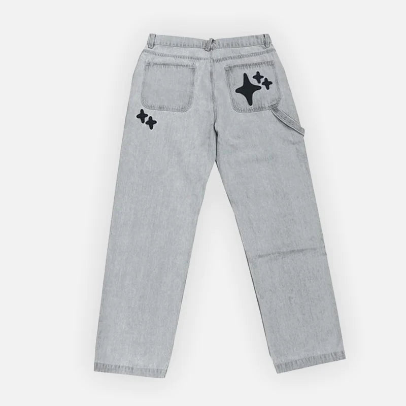 BROKEN PLANET MARKET STAR JEANS - GREY