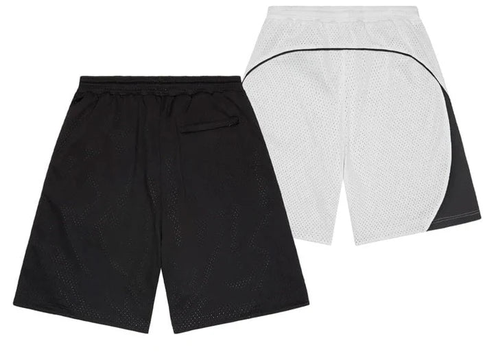 BROKEN PLANET REVERSIBLE MESH SHORTS BLACK/WHITE