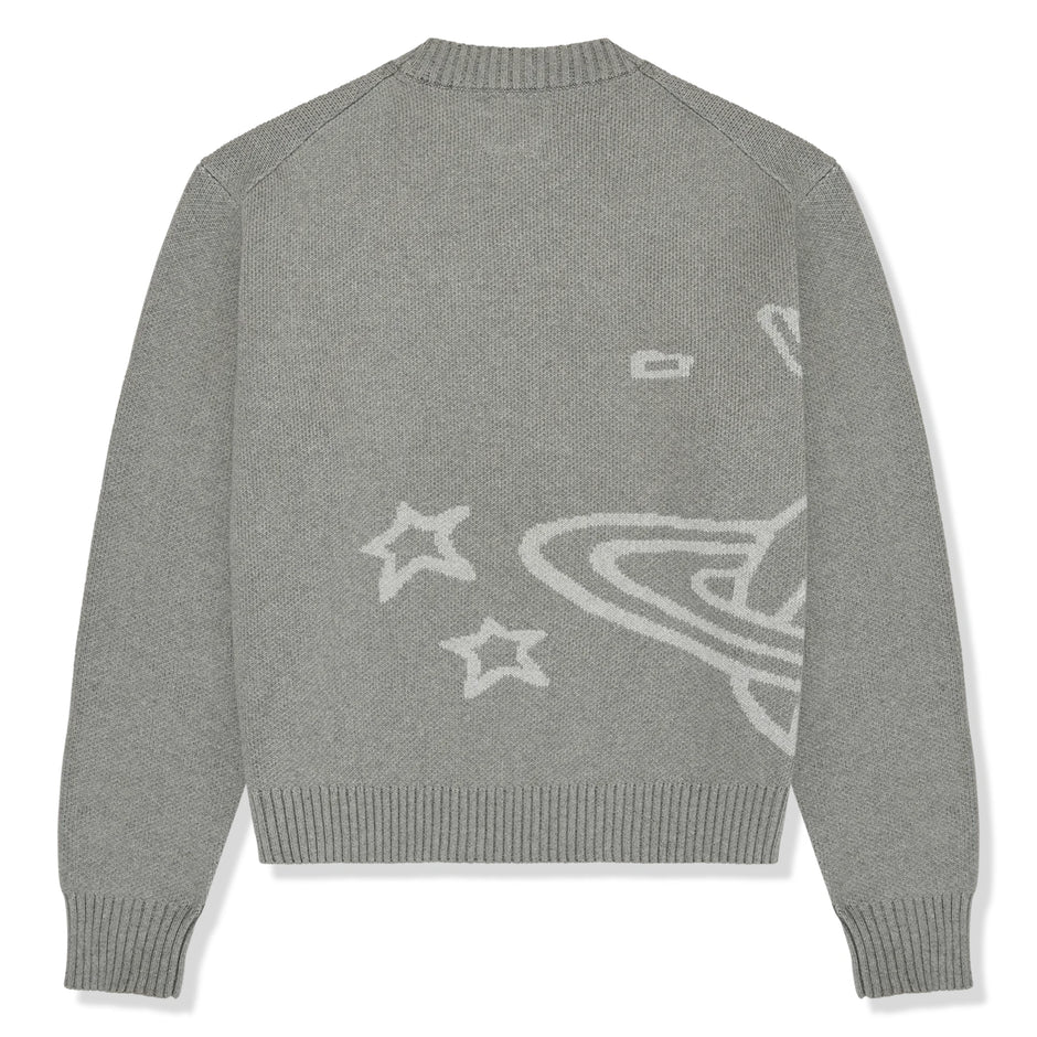 BROKEN PLANET MARKET KNIT SWEATER HEATHER GREY