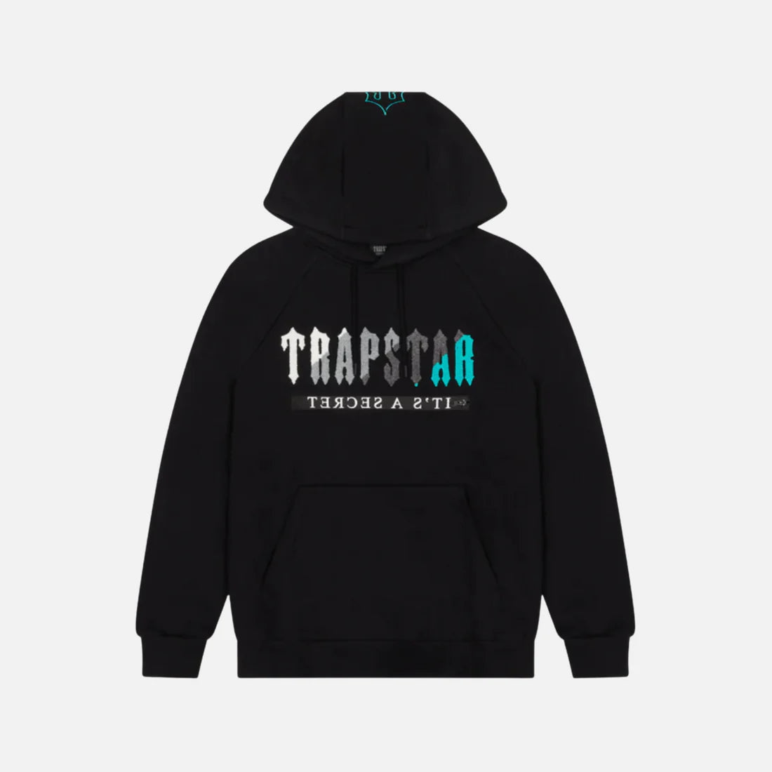 TRAPSTAR CHENILLE DECODED 2.0 HOODED TRACKSUIT - BLACK/TEAL