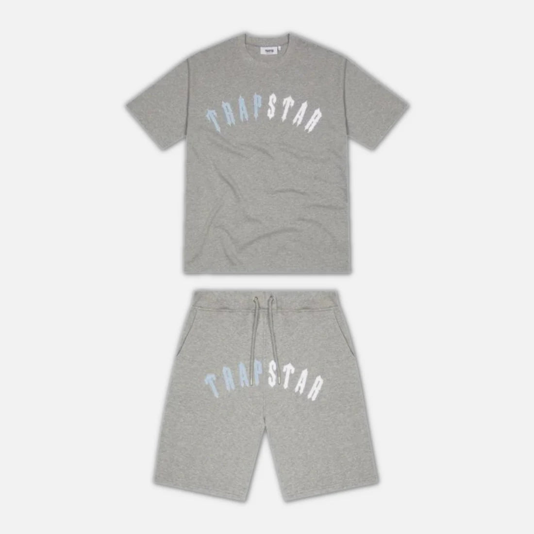 TRAPSTAR IRONGATE ARCH CHENILLE SHORTS SET - GREY ICE EDITION