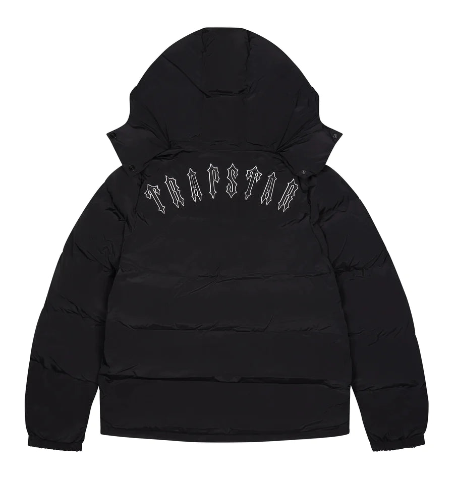 TRAPSTAR IRONGATE JACKET DETACHABLE HOOD - BLACK