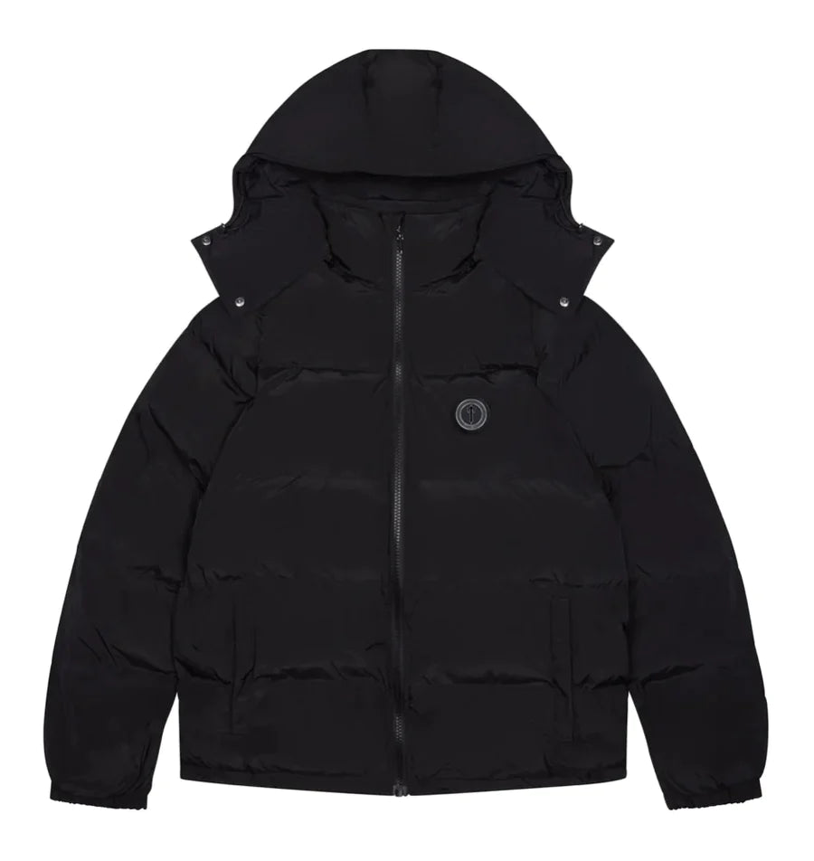 TRAPSTAR BLACKOUT IRONGATE DETACHABLE HOODED PUFFER JACKET
