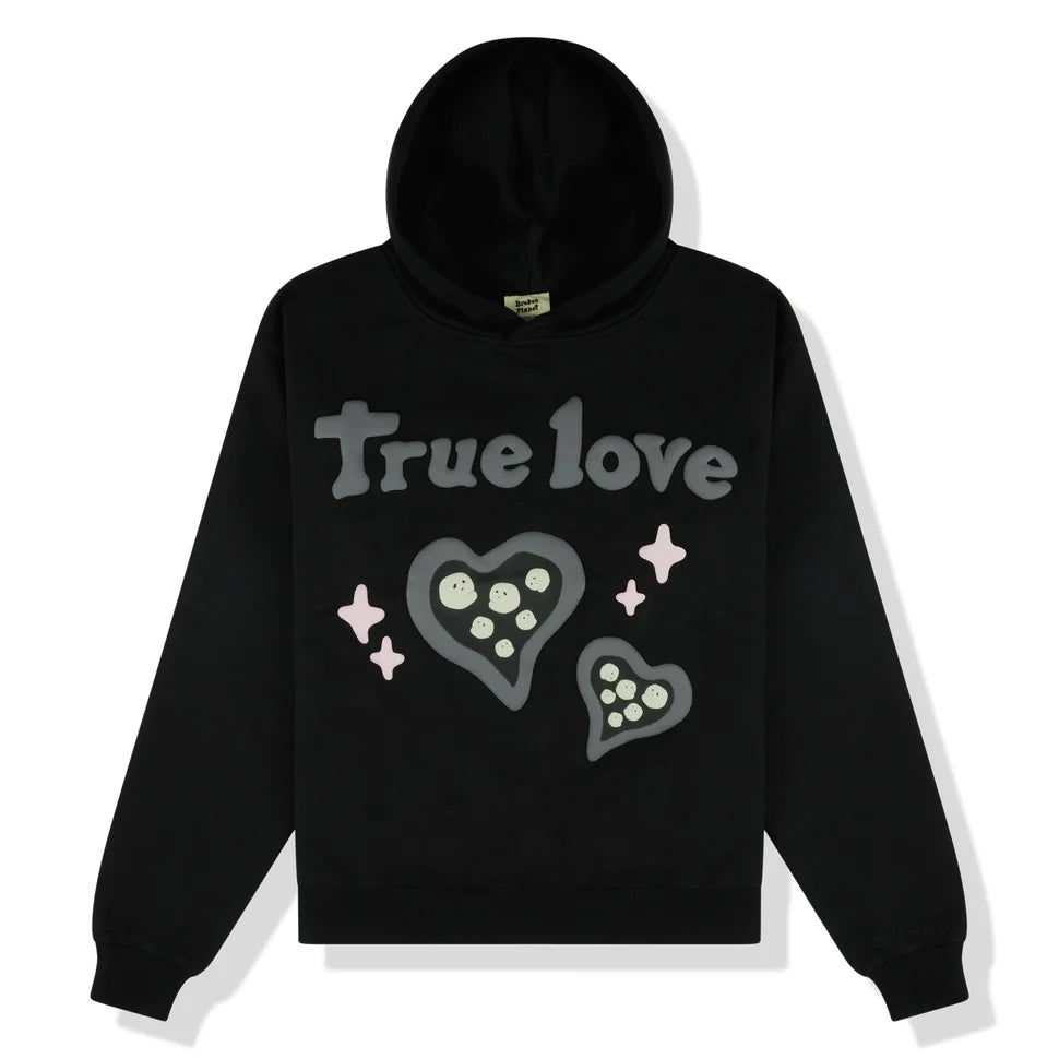 BROKEN PLANET TRUE LOVE MIDNIGHT BLACK HOODIE