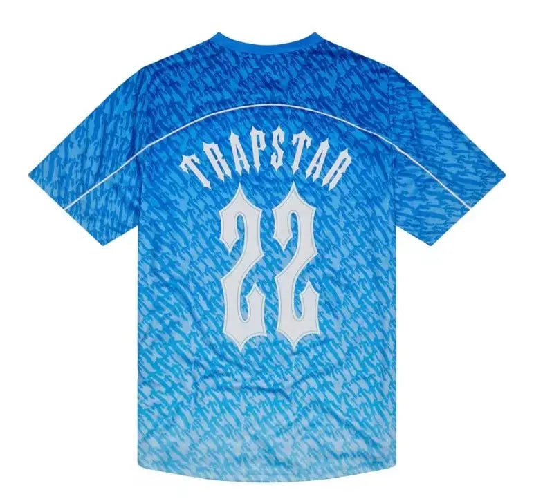 TRAPSTAR T MONOGRAM FOOTBALL JERSEY - BLUE GRADIENT