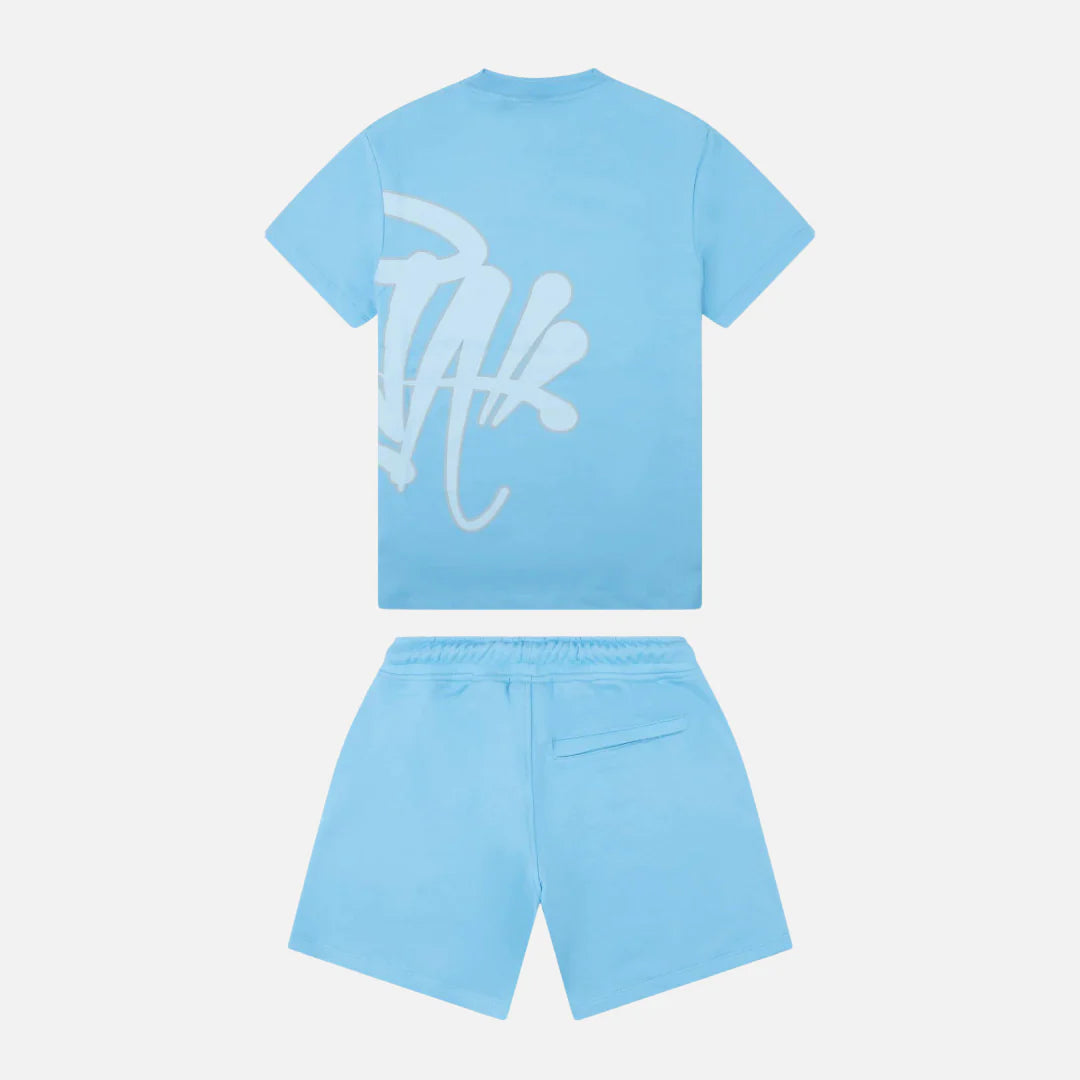 SYNAWORLD SYNA T-SHIRT & SHORTS LOGO SET - BLUE