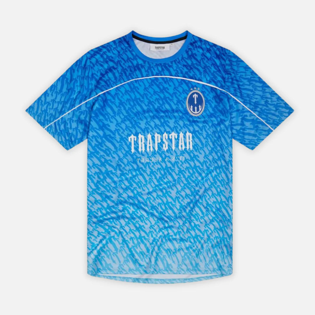 TRAPSTAR T MONOGRAM FOOTBALL JERSEY - BLUE GRADIENT